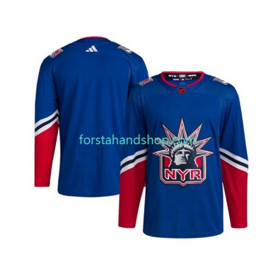 New York Rangers Tröjor Blank Adidas 2022-23 Reverse Retro Blå Authentic
